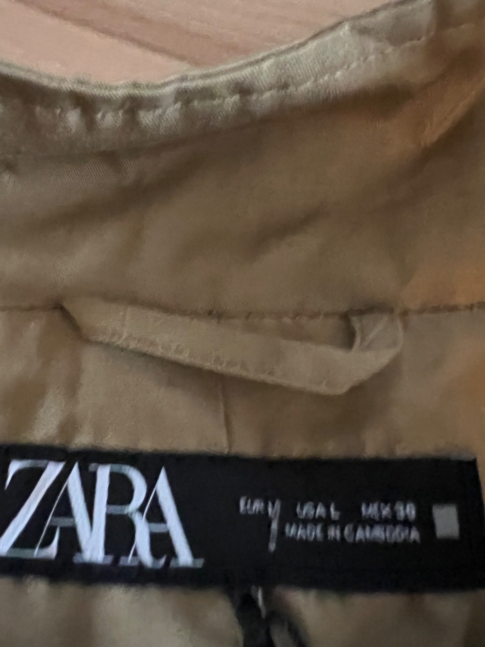 Zara Olive tan Cropped Utility Jacket - Picture 2 of 2